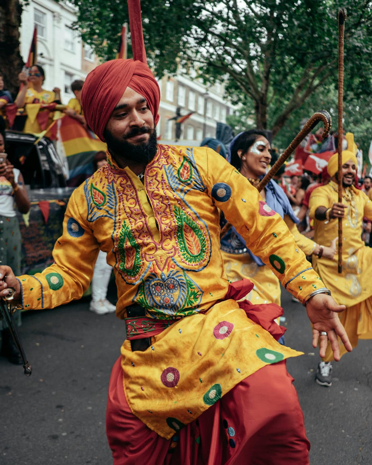 Man performing Bhangra
